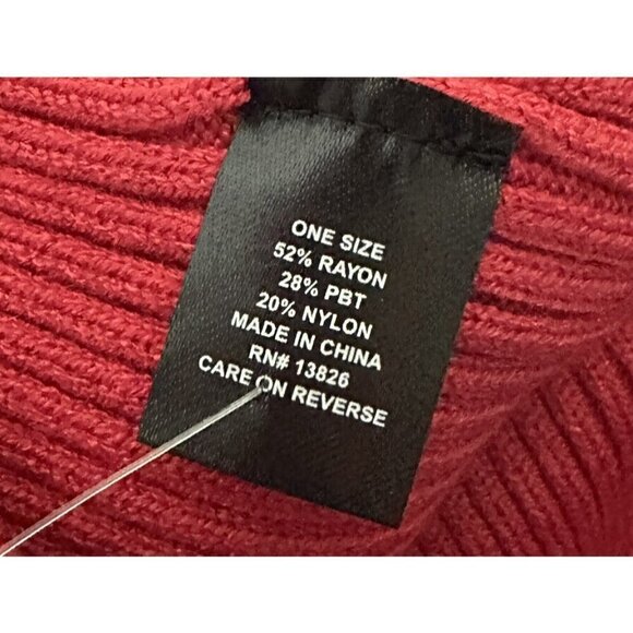 Evereve Womens Libby Ribbed Beanie Red Hat Harriet Isles New - Picture 3 of 5